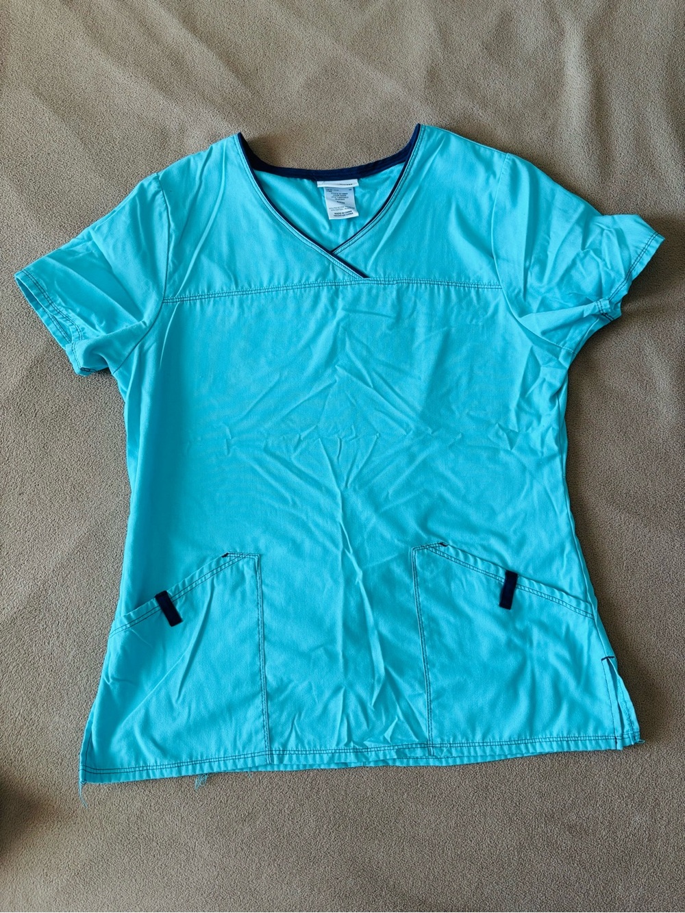 Scrubstar Aqua V-Neck Short Sleeve Scrub Top